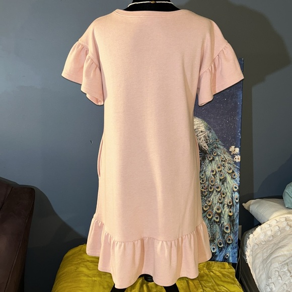 Loft Size S Pink Flutter Sleeve Dress - Picture 8 of 12